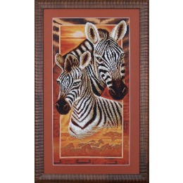 Набор для вышивания бисером "Африка: Зебры"