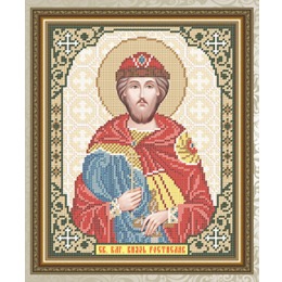 Рисунок на ткани "Святой Благоверный Князь Ростислав"