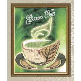 Рисунок на ткани "Зеленый чай"