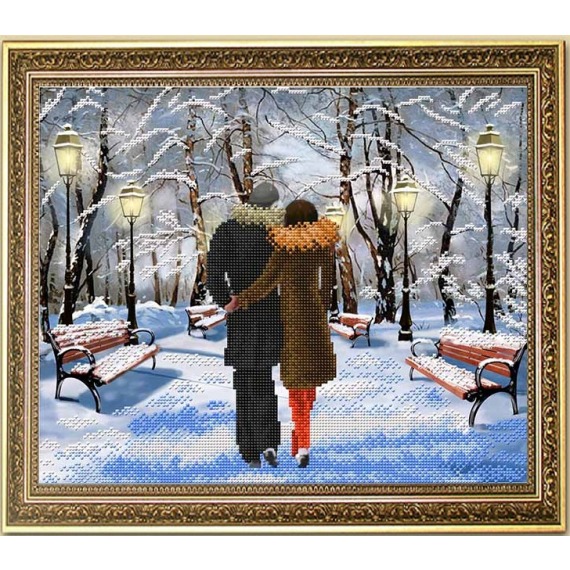 Рисунок на ткани "Прекрасный декабрьский вечер"