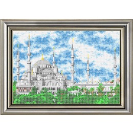 Рисунок на ткани для вышивания бисером "Стамбул. Голубая мечеть"