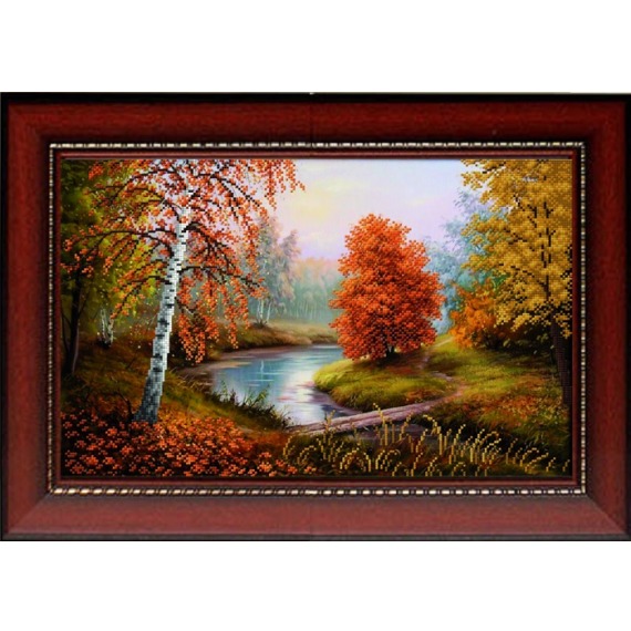 Набор для вышивания бисером "Осенний пейзаж"
