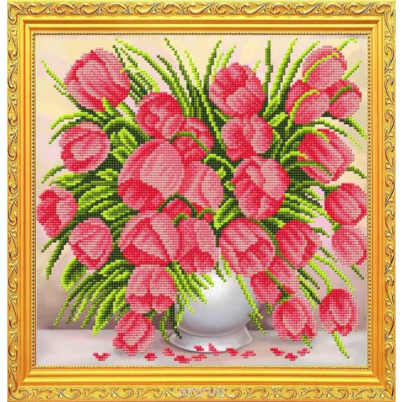 Набор для вышивания бисером "Нежные тюльпаны"
