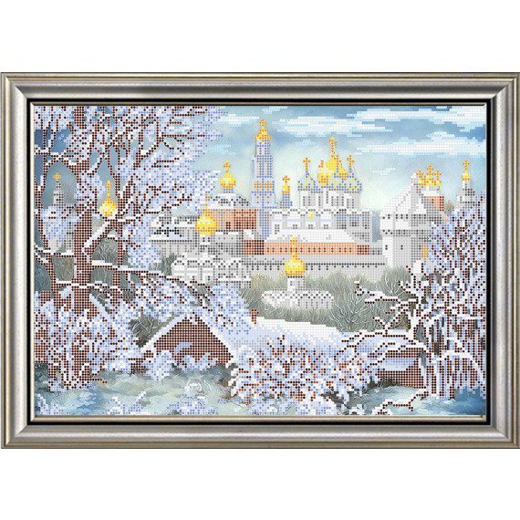 Рисунок на ткани для вышивания бисером "Свято-Троицкая Сергиева Лавра"