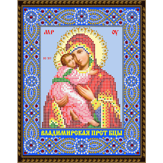 Набор для вышивания бусинами "Владимирская ПРСТ Богородица"