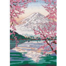 Набор для вышивания нитками "Фудзияма и озеро Кавагути"