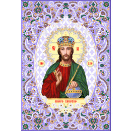 Рисунок на ткани для вышивания бисером и бусинами "Иисус Христос (в сиреневом)"