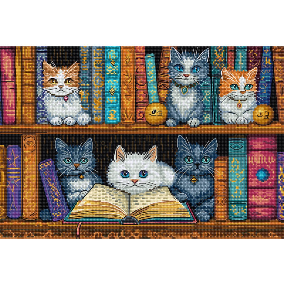 Набор для вышивания крестом "Bookshelf"