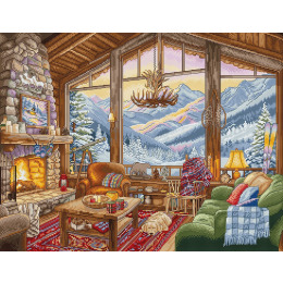 Набор для вышивания крестом "Winter Lodge"