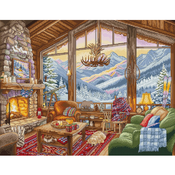 Набор для вышивания крестом "Winter Lodge"