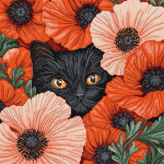 Набор для вышивания крестом "Poppy Eyes"