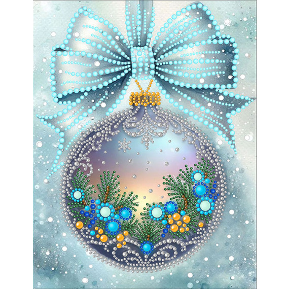 Набор для вышивания бусинами "Новогодние игрушки 8"