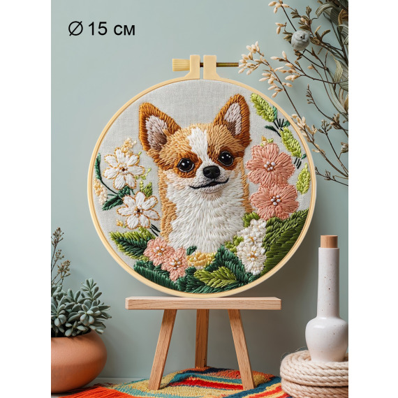 Набор для вышивания гладью "Чихуахуа"