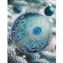 Набор для вышивания бусинами "Новогодние игрушки 17"