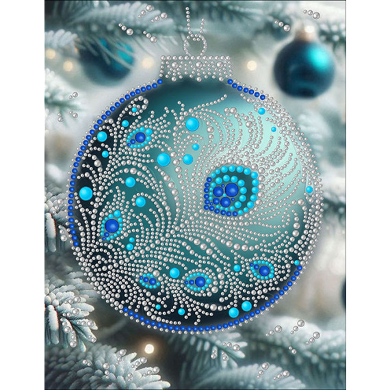 Набор для вышивания бусинами "Новогодние игрушки 17"