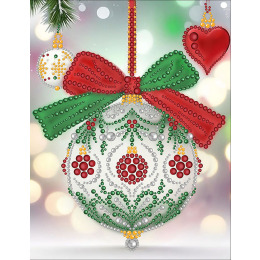 Рисунок на ткани для вышивания бисером "Новогодние игрушки 16"