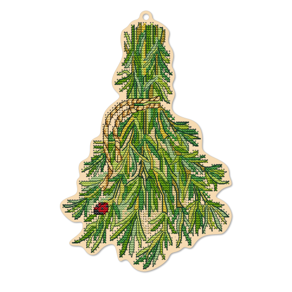 Набор для вышивания крестиком на деревянной основе «Розмарин»