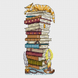 Набор для вышивания крестиком на пластиковой канве «Кот учёный» (закладка)