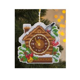 Набор для вышивания крестом "Елочная игрушка. Новогодние часы"