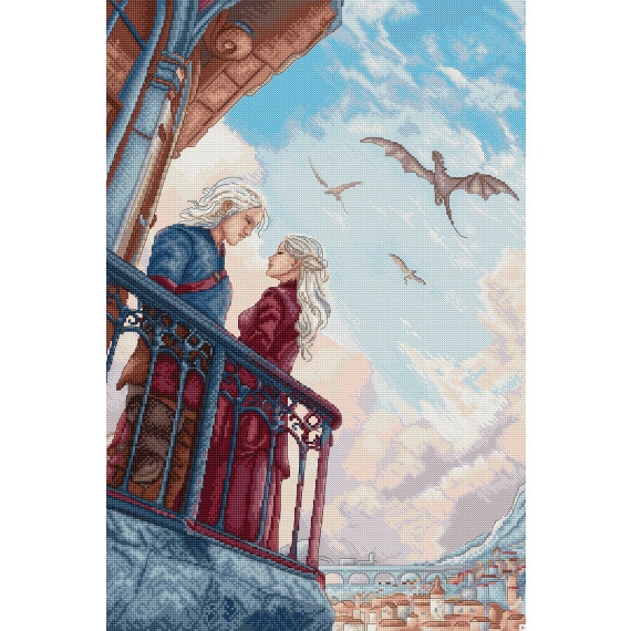 Набор для вышивания крестом "Сердца превыше королей"