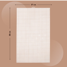 Канва Пластиковая №14 размер 58*37 цв.белый (2листа)