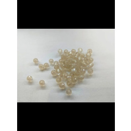 Бусины граненые круглые 10 мм цвет прозрачный кофейный уп.500 гр.