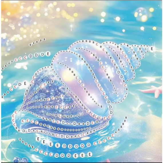 Набор по созданию картин бусинами "Ракушка"