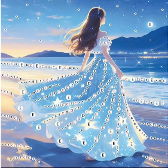 Набор по созданию картин бусинами "Девушка"