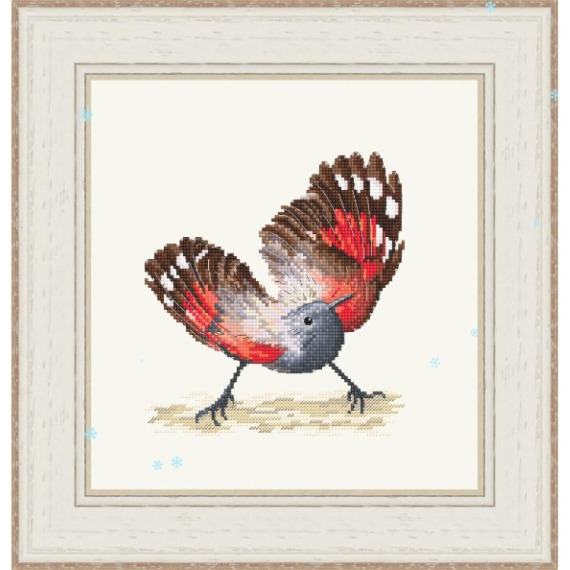 Набор для вышивания крестом «Краснокрылый стенолаз» 