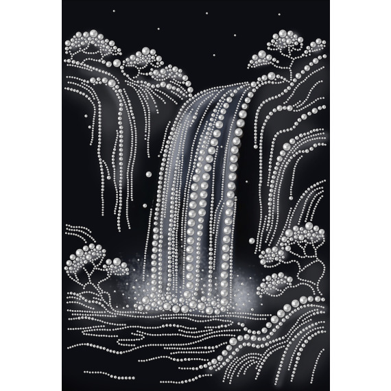 Рисунок на ткане "Водопад"