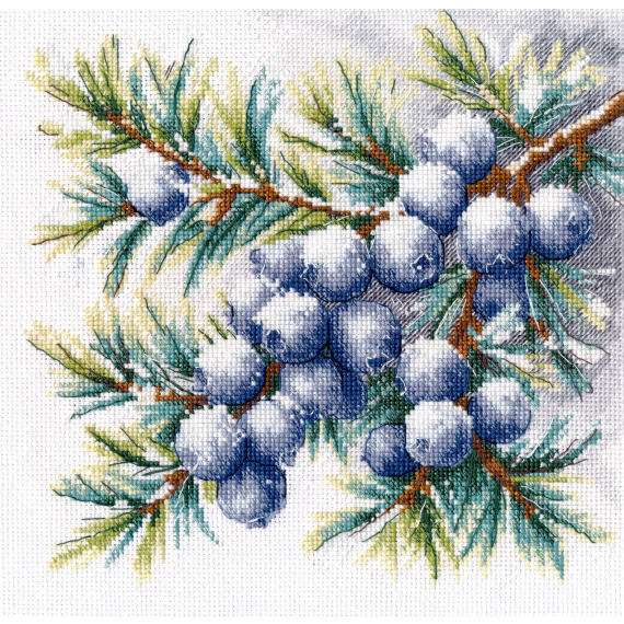  Набор для вышивания крестом "Веточка можжевельника"