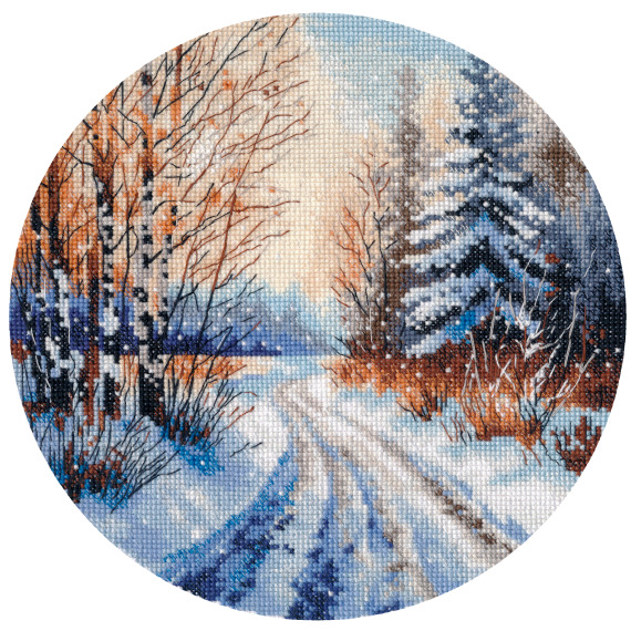  Набор для вышивания крестом "Заснеженная дорога"