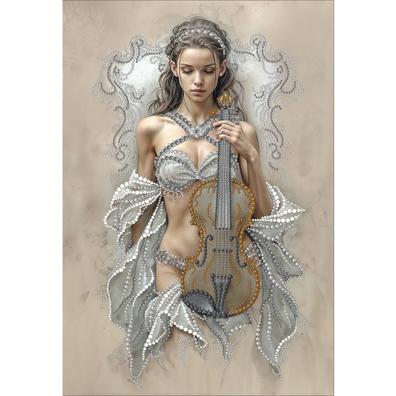Рисунок на ткани "Первая скрипка"