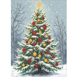 Рисунок на ткани для вышивания бисером "Елочка"